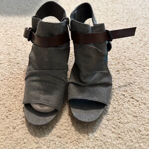 Thick Heeled Sandals Women's Soft Soled Shoes Elegant Buckle Casual OpenToe.sz 8